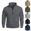 Men'S Fleece Round Neck Pullover With Fleece Solid Color Hoodie And Fleece Fleece Fleece Jacket
