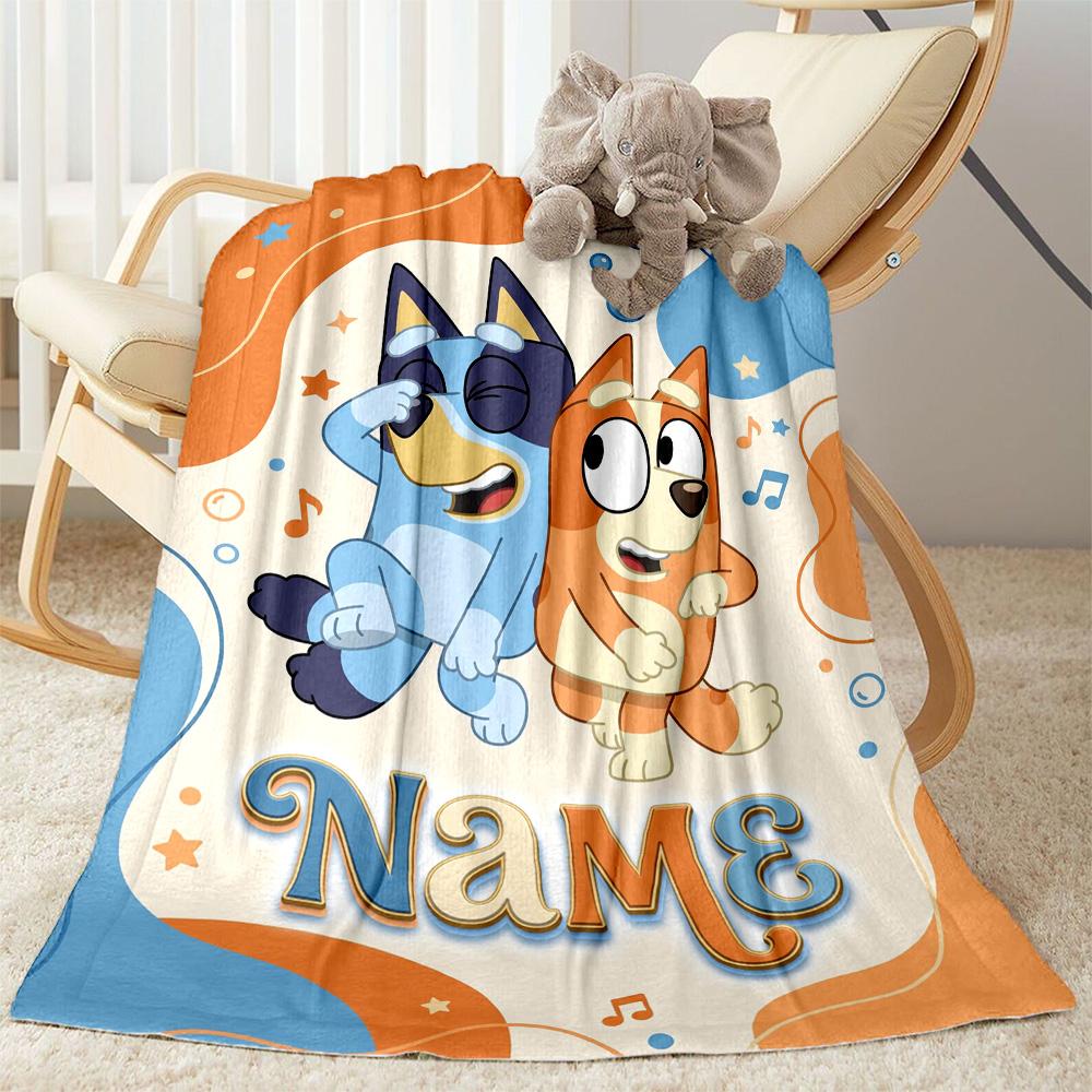 Happy Birthday Celebration Customize Your Name Blanket Gift Customizable Blanket Comfortable Suitable for Sofa Living Room Office Chair Seaside