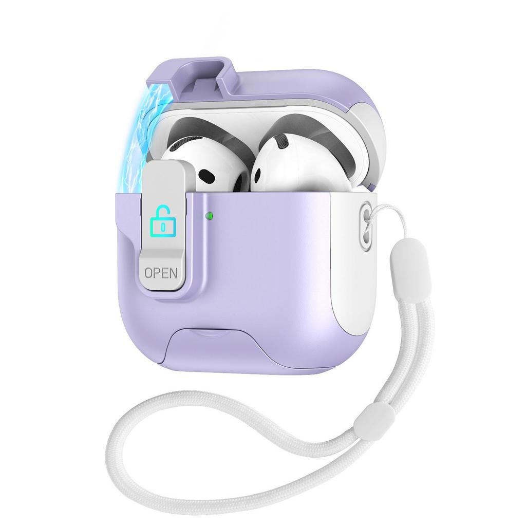 Защитный чехол для AirPods Pro 3 и 4 со выдвижной подставкой