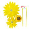 Yousheng Sunflower Pinwheel 3-Tier Sunflower Garden Wind Spinner Ground Insert Yard Decor Windmill for Patio Lawn Decoration
