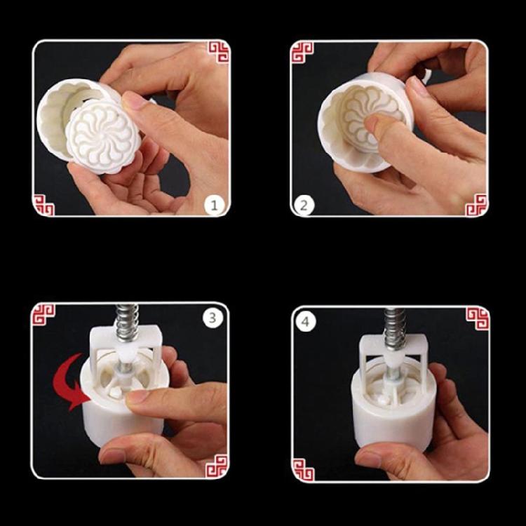 Ручная форма для лунных пряников, штампы для печенья, круглая машина для изготовления лунных пряников, простая в использовании