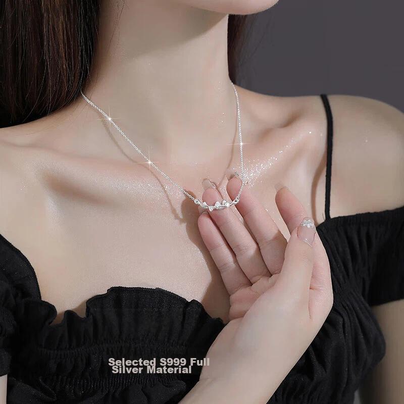 Sterling Silver Necklace, Ginkgo Leaf Design, Chain Necklace