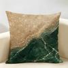 Glitter Marble Gradient Cushion Cover Durable Hypoallergenic Organic Linen Short Pillow Cover Washable