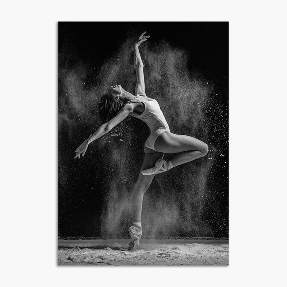 Плакат с балериной и принтом, черно-белая настенная живопись, элегантная поза балерины, фото, холст, картина, настенная картина, декор комнаты