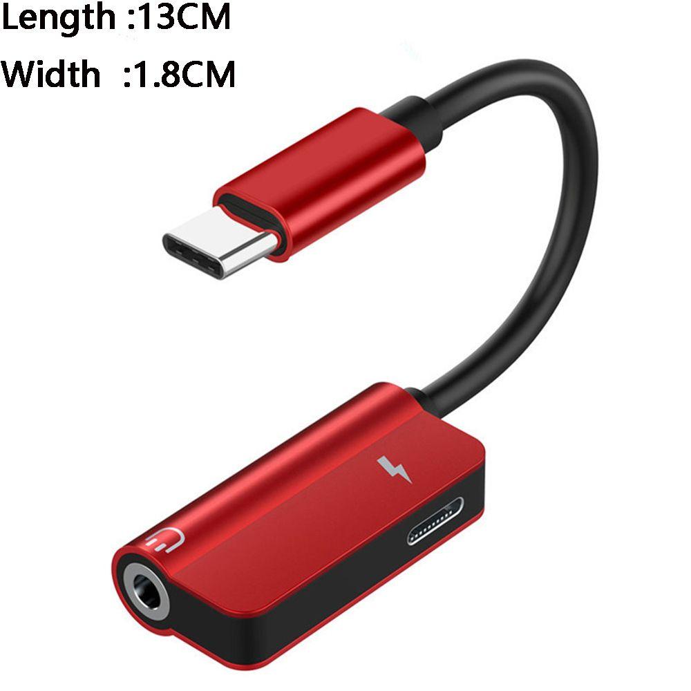 3.5mm Cable Charging Headphone Splitter Type C Earphone Adapter Charge Audio 2 In 1 AUX Audio Line