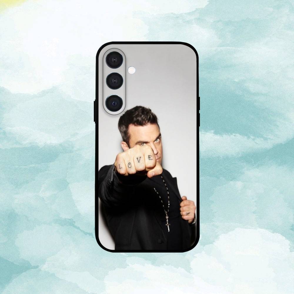 Чехол для телефона R-Robbie W-Williams для Samsung A73,72,71,A52,51,40,41,A22,A32,31,A13, Мягкий черный корпус