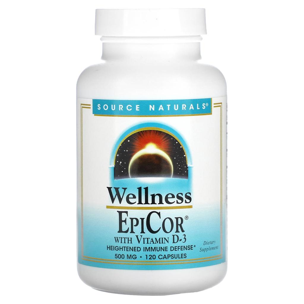 Source Naturals EpiCor with Vitamin D3, 120 Capsules