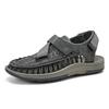 Summer Men's Woven Sandals Foreign Trade Large Size Breathable Beach Shoes Outdoor Leisure Flat-bottomed Bag Head Sandals Men