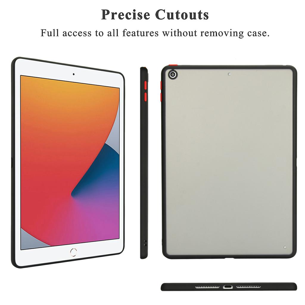 For iPad 9.7-inch (2018)/(2017) Case Skin Touch Matte Acrylic TPU Shockproof Tablet Cover