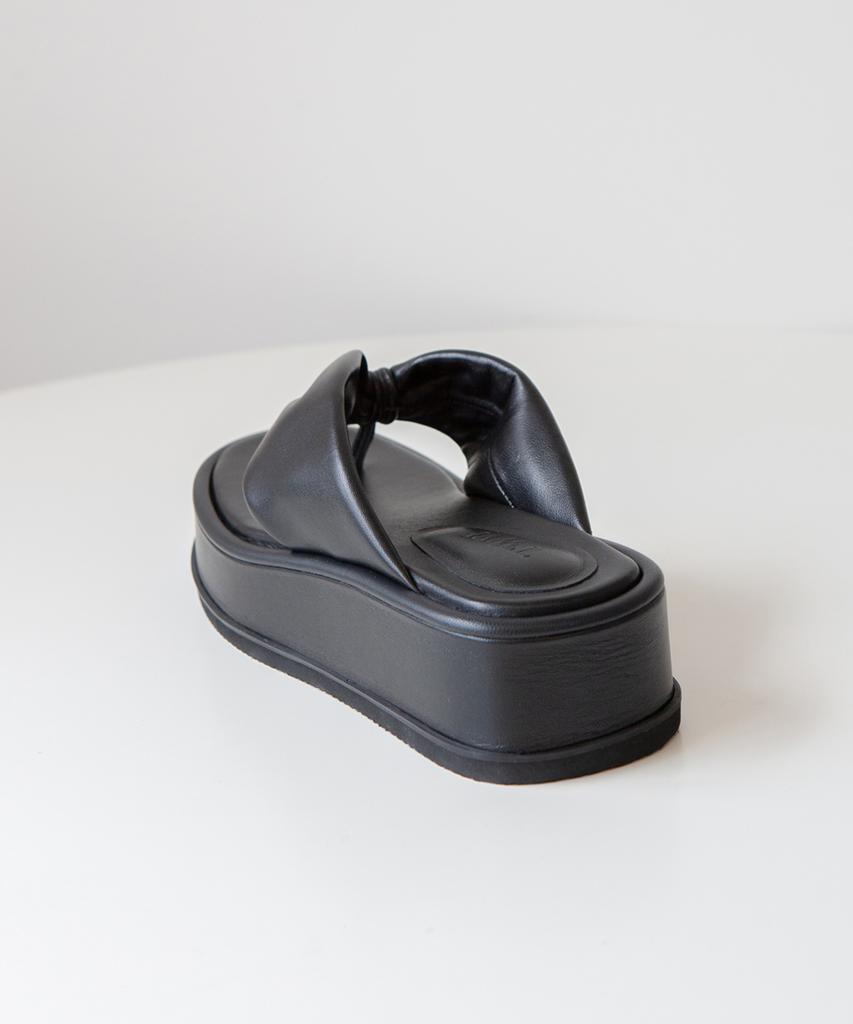 Twvp Wide Pillow Platform W-Pillow Platform Sandals Black