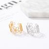 Stainless Steel Ring Vintage Daisies Flowers Open Fashion Ladies Couple Adjustable Rings For Women Zircon Aesthetic Girls Gifts