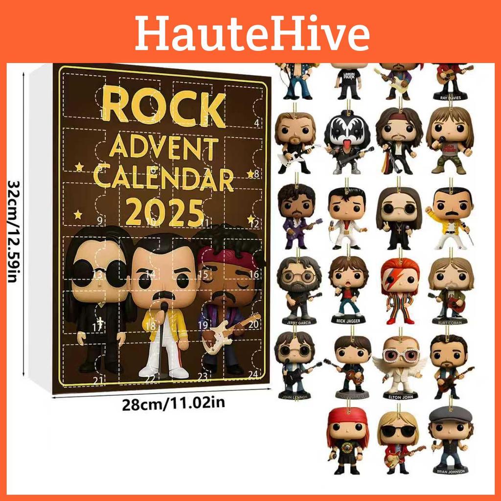 Уникальная рождественская петлевая коробка с акриловыми персонажами рок-группы для сезонного декора и подарков