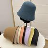 Simple Australian Wool Edge-locked Bucket Hat, Women's Autumn and Winter Warmth, Literary and Artistic Face, Small Bell-shaped Fisherman Hat