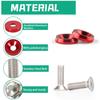 YESHMA 30 Pcs Bumper Fender Washers M6X20Mm With Bolts, Engine Bay Dress Up Fastener Kit Aluminum For Headlights Trunk License Plate Frame (Red)