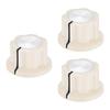 Uxcell Potentiometer Knob Set with Brass Inserts for Shaft Cream White Volume Controller Rotary Knobs for Guitar Effect Pedal Replacement 3-Piece