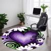 1pc Heart Flowers Office Round Area Rug, Indoor Mat Suitable ForOffice, Under Office Chairs Bedroom Living Room Home Decor, Room Deco  D093
