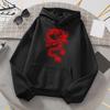 Fashion Red Dragon Print Hoodies Men Woman Hoody Casual Hoodie Oversized Hooded Sweatshirts Pullovers Unisex Tracksuits Clothing