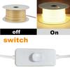 220V Led Strip Waterproof Lens COB Flexible Ribbon With Switch/Dimmable EU Plug For Room Bedroom Kitchen Outdoor Garden Lighting