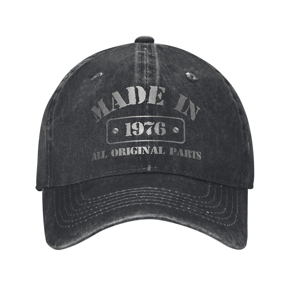Vintage Born In 1976 aged 50 Trucker Hat Outfit For Unisex Baseball Caps 50 birthday Retro Wear Sun Caps Adjustable