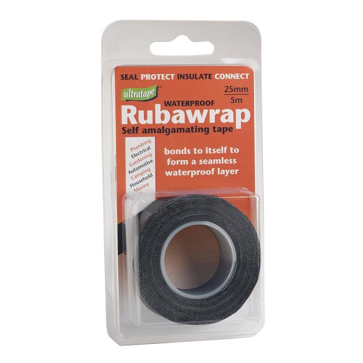 Ultratape Водонепроницаемая самовулканизирующаяся лента Rubawrap 25 мм x 5 м Черная