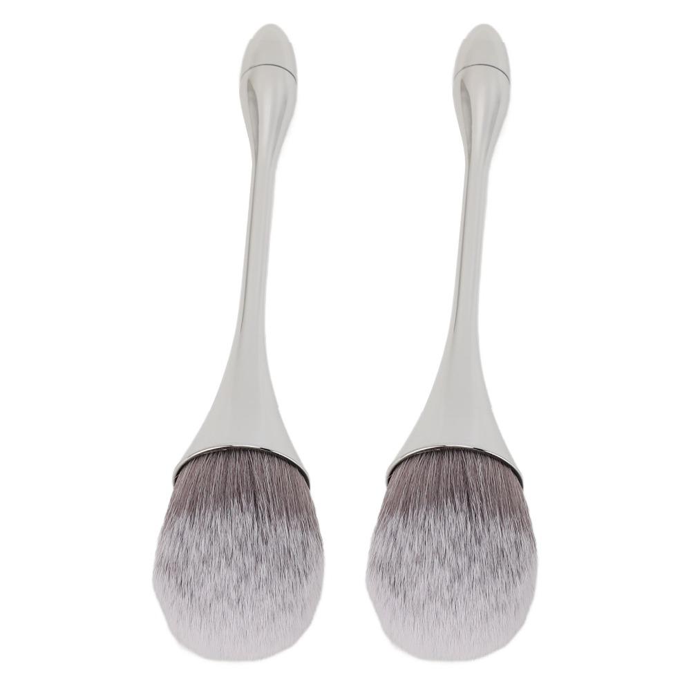2pcs Soft Bristles Nail Dust Brush Multipurpose Powder Remover Brush For Manicure Use
