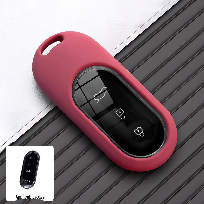 Силиконовый чехол для ключа автомобиля AITO M8/M9/M7, Полная защита, Оригинальный цвет, Минималистичный стиль