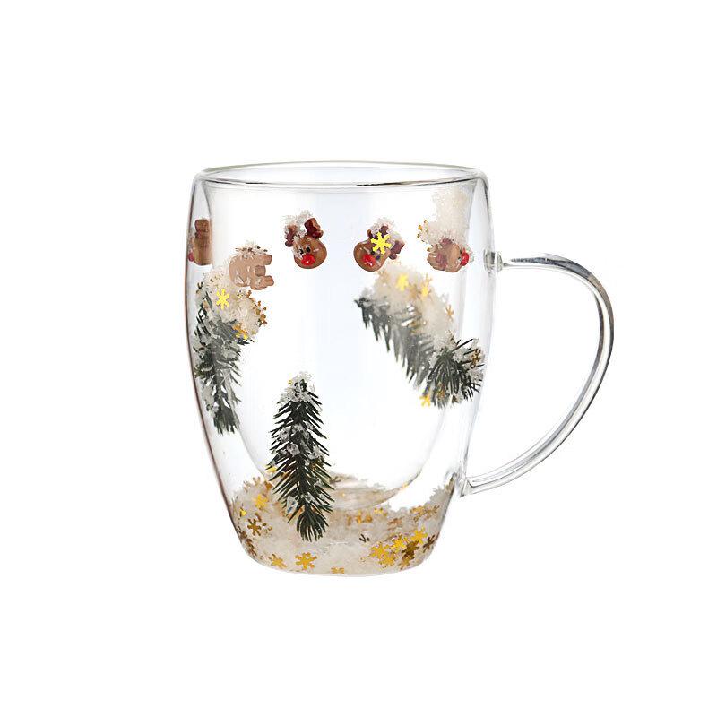 Рождественские кружки из двойного стекла в форме леденцов (2-Pack)