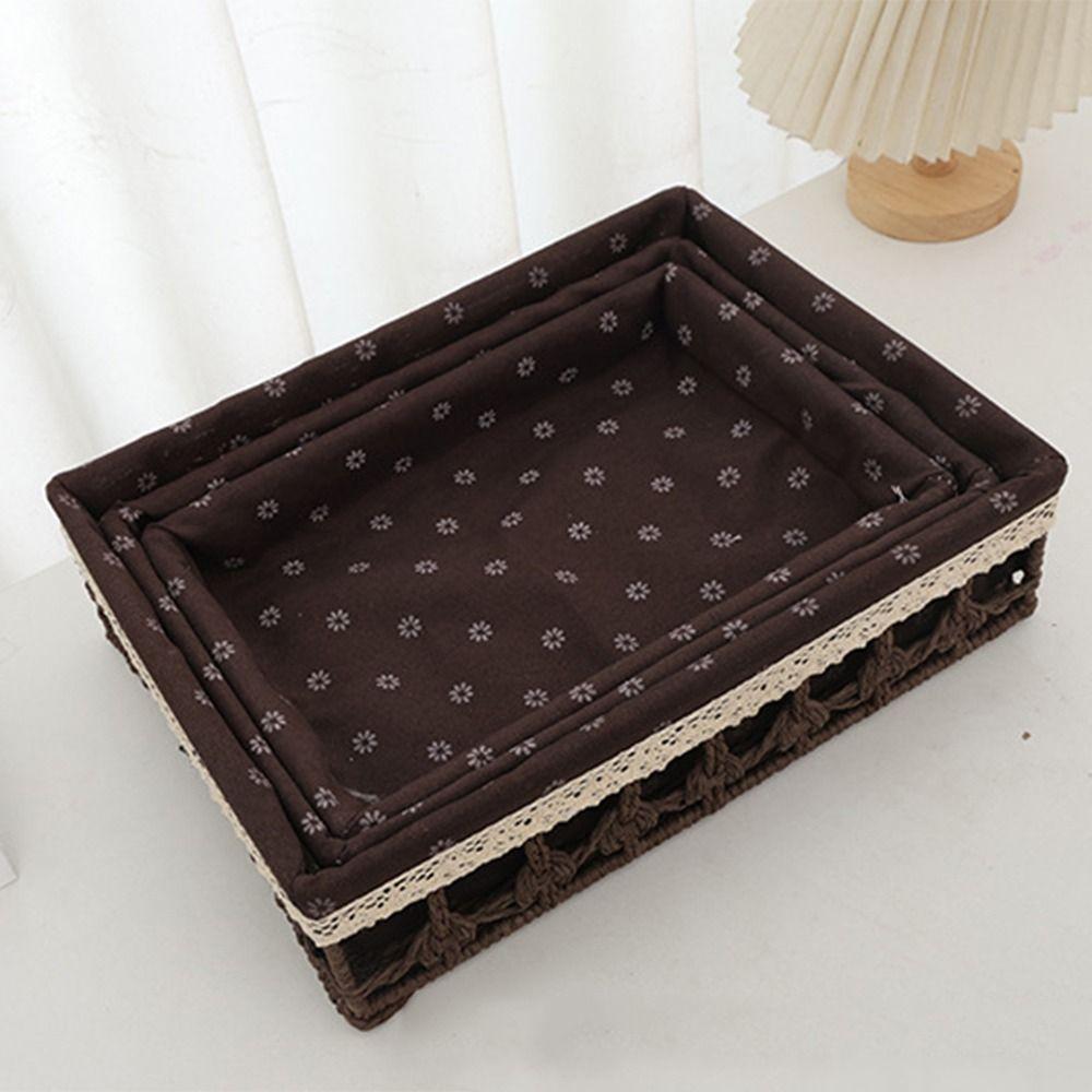 Hollow Out Tabletop Fruit Container Hand Woven Straw Storage Basket Bin  Home Decor