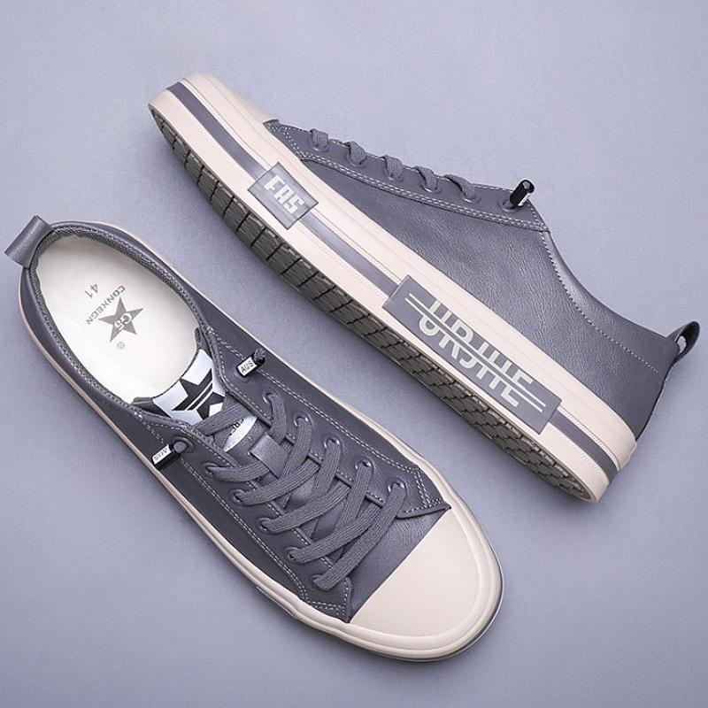 Men Board Shoes Platform Lace Up Leather Upper Breathable Casual Shoes Fashion Young Men Women Leisure Sneakers Zapatos Casuales