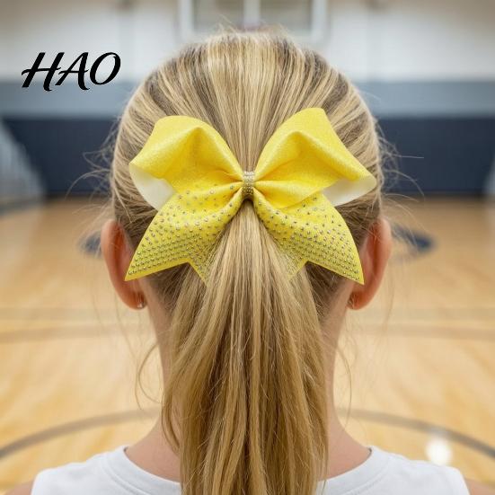 Decorative Hair Clips for Sports Sparkling Bow Clip, Glitter Sequin Clip Cheerleading Durable Ties Dancing Performance And Dance Team Accessories,