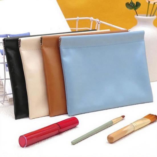Coin Purse Portable Snap Closure Storage Pouch Earphone Bag Self-Closing Mini Cosmetic Bag for Jewelry Lipstick Coins
