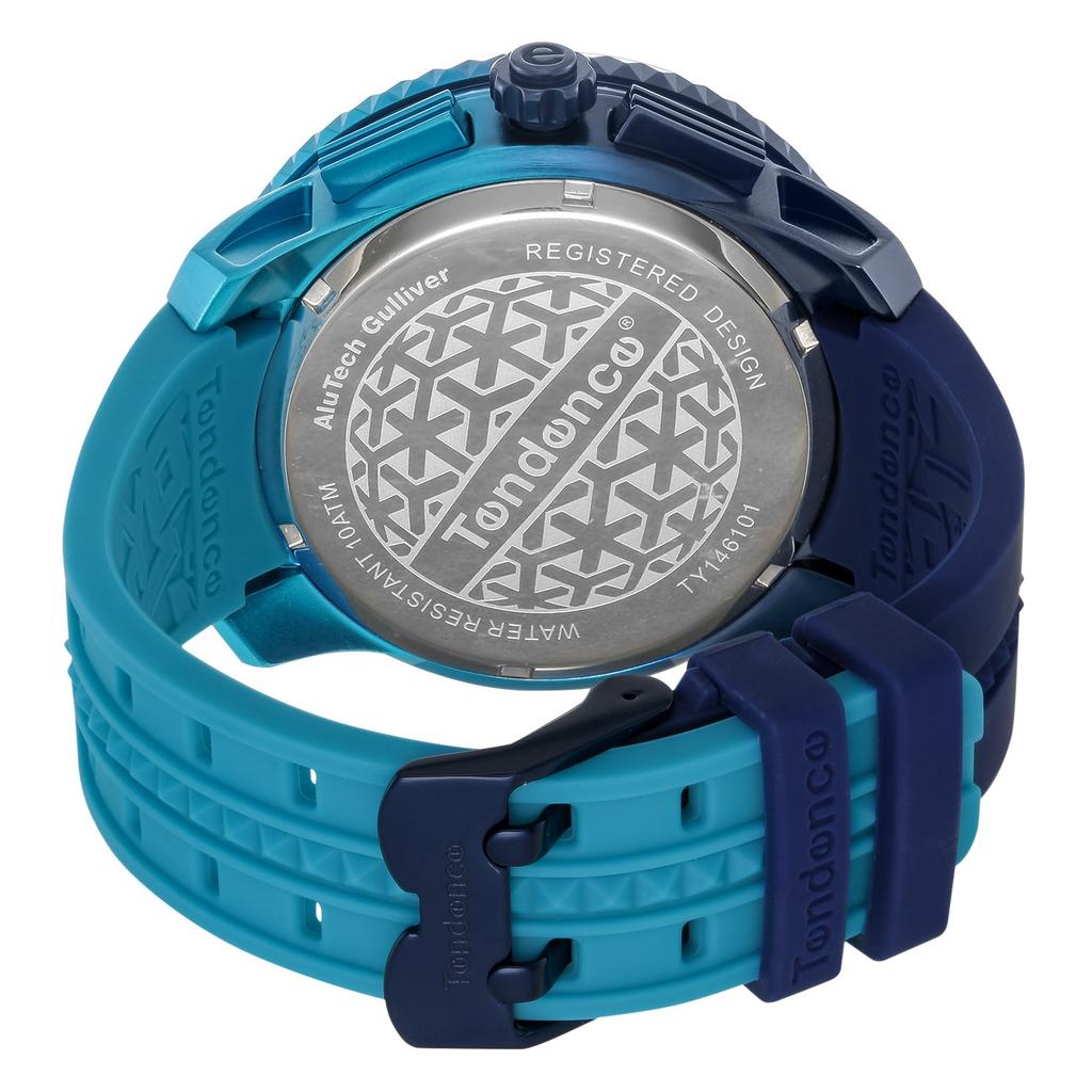 TENDENCE Gulliver De Color TY146101 Watch, Blue Dial, Aluminum Case, Silicone Strap, 10 ATM Water Resistant