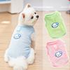 Dog Cooling Shirt Summer Puppy Tank Top Breathable Hollow Sleeveless Vest with Cartoon Dog Pattern for Small Medium Dogs