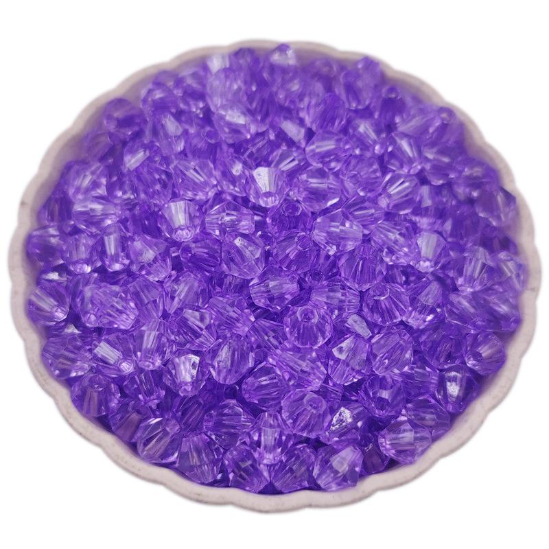 Творческие двухконусные свободные бусины 20-200 шт 5-8 мм акриловые прозрачные для изготовления ювелирных изделий своими руками граненые принадлежности