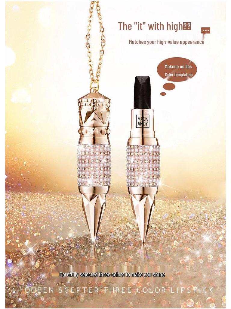 Mark Andy Королевский Скипетр Трехцветная Стойкая Матовая Помада - Цвет Кои