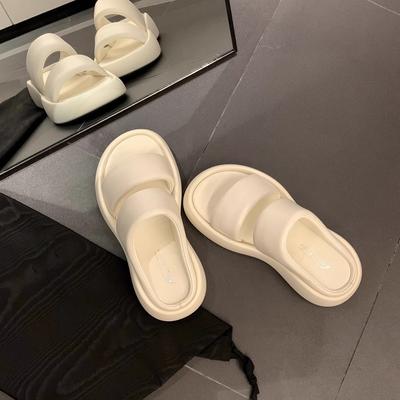 Cloud Bubble~ Double Bread Повседневные тапочки с толстой подошвой, увеличивающие рост, женские пляжные сандалии для отдыха на море Tide