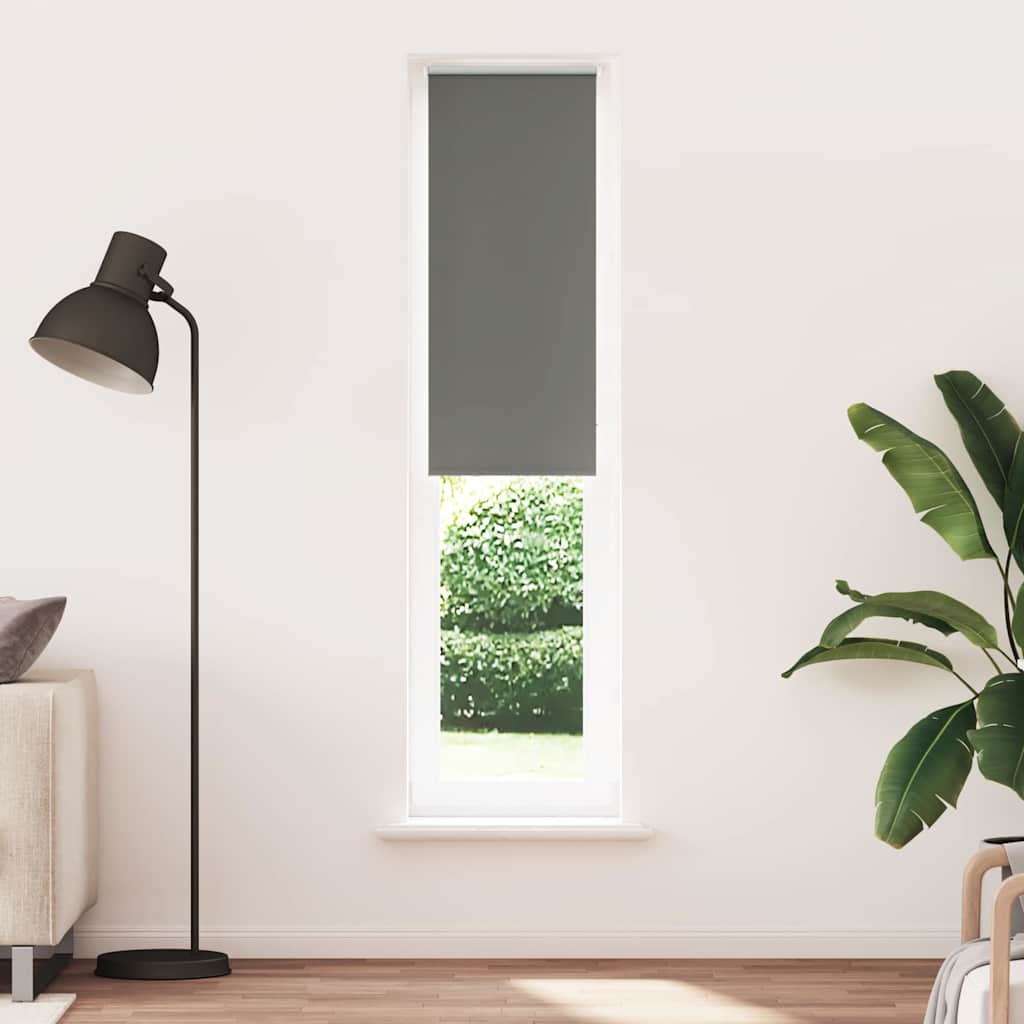 Blackout Roller Blind Grey 60x230 cm Fabric Width 55.7 cm Polyester