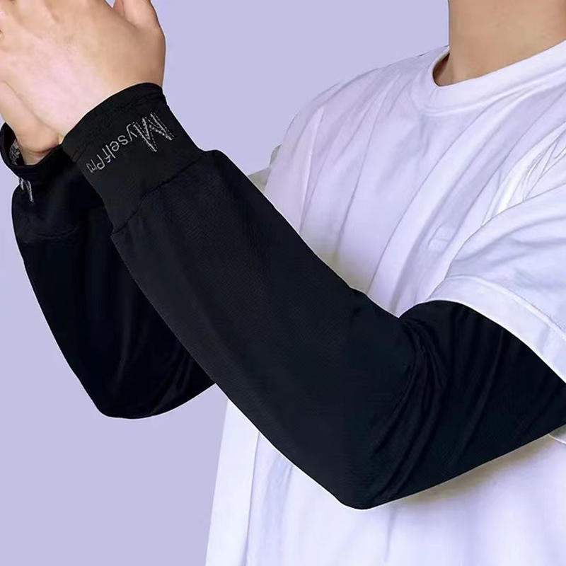 Мужские свободные рукава из ледяного шелка, охлаждающие нарукавники - Дышащие, быстросохнущие рукава для защиты от УФ-лучей для занятий спортом на открытом воздухе