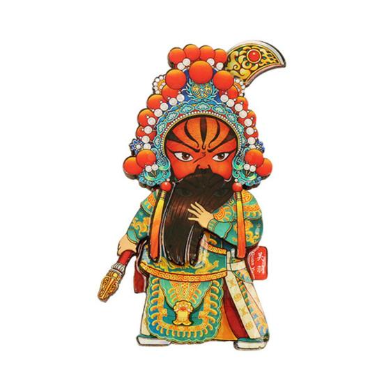 Peking Opera Character Refrigerator Magnet Chinese Style Wooden Peking Opera Role Fridge Magnet Home Kitchen