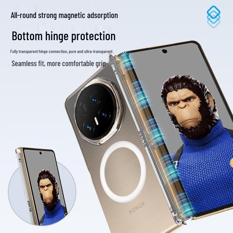 Прозрачный магнитный чехол для телефона Honor Magic V5