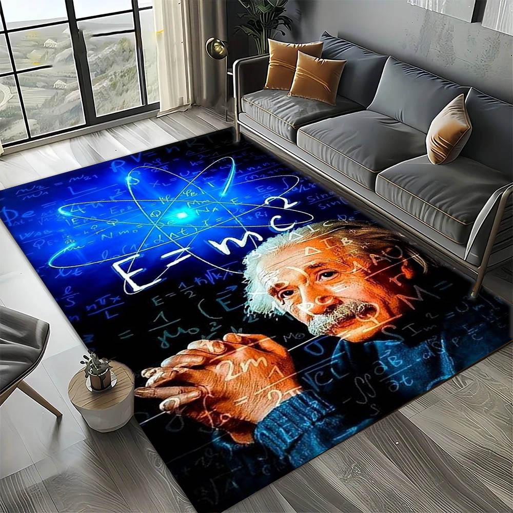 3D A-Aalbert Cool E-Einsteines Ковер Коврик Искусство для Декора Комнаты Дивана Рождественские Хэллоуин Подарки Зона Фанатов Ковер Нескользящий Коврик для Пола