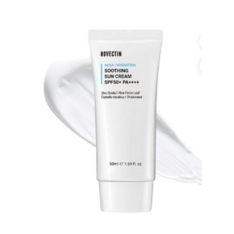 ROVECTIN Aqua Увлажняющий солнцезащитный крем Корейский K-Beauty Увлажняющий крем для ежедневной защиты от солнца SPF50+ PA++++ 50 мл