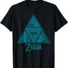 Legend of Zelda Teal Triforce Symbolism Graphic T-Shirt