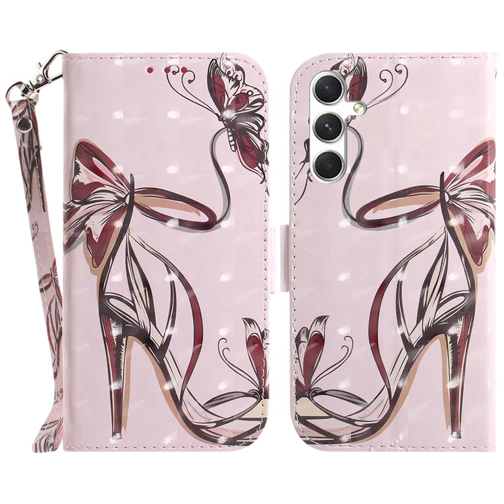 Для Samsung Galaxy S25 Чехол с рисунком Печать Кожаный кошелек Чехол для телефона