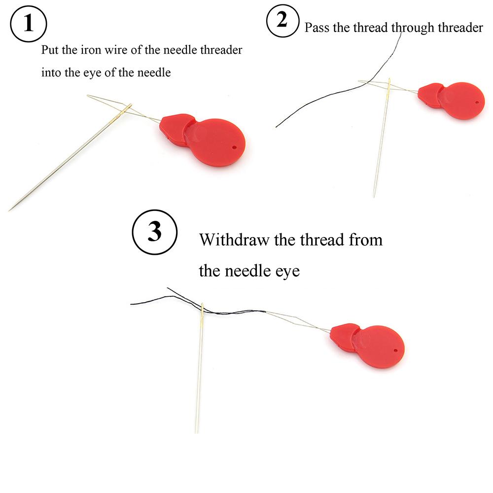 10/50/100 шт. Инструменты для вдевания нити в иглу, Пластиковый инструмент для шитья, Вдеватель нити, Инструмент для вдевания стежка, Ручная машина
