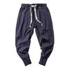 Cotton Linen Elastic Large Chinese Style Men's Casual Pants