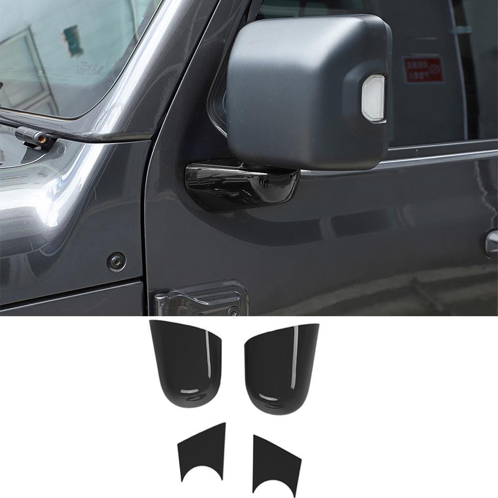 Автомобильное зеркало заднего вида, основа, декоративная крышка, наклейки, рамка для Jeep Wrangler JL Gladiator JT 2018-2023, экстерьер