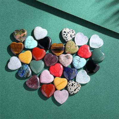 Mix Gemstone Heart Mix Heart Crystal Mix Heart Кабошон Лот Mix Карманное Сердце Для Изготовления Ювелирных Изделий Камень