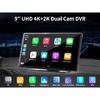 Imagebon 9" 4K Dashcam Wireless CarPlay & Android Auto Car DVR GPS Navigation Night Vision Dual Lens WiFi AUX FM