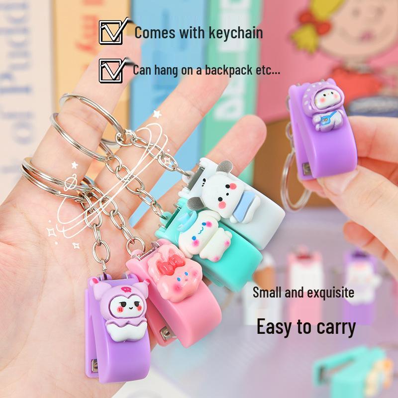 Colorful Cartoon Mini Stapler - Cute and Portable for Office Supplies